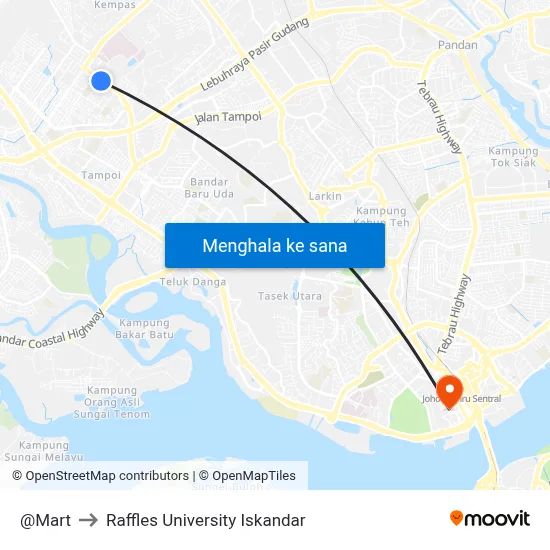 @Mart to Raffles University Iskandar map