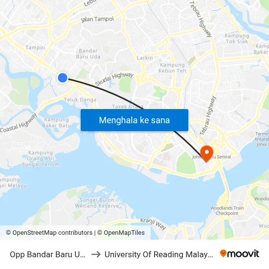 Opp Bandar Baru Uda to University Of Reading Malaysia map