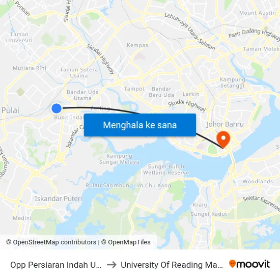 Opp Persiaran Indah Utama to University Of Reading Malaysia map