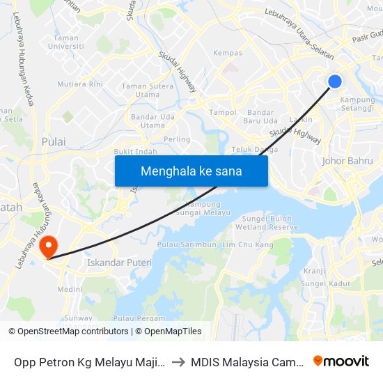 Pasar Awam Taman Suria to MDIS Malaysia Campus map