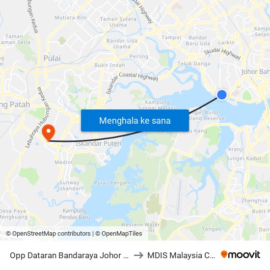 Opp Dataran Bandaraya Johor Bahru / Sri to MDIS Malaysia Campus map