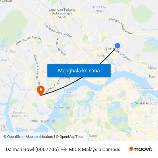 Daiman Bowl (0007706) to MDIS Malaysia Campus map