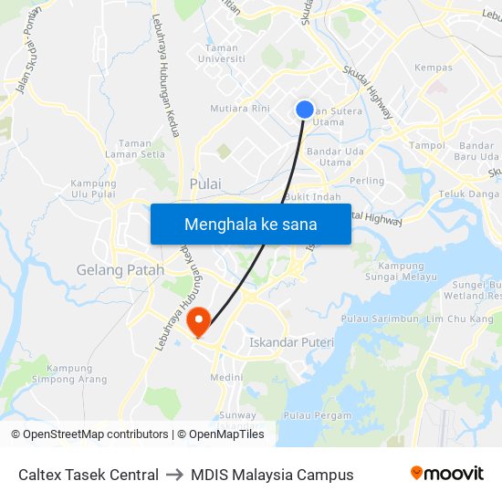 Jalan Hulubalang 1, 2-14 to MDIS Malaysia Campus map