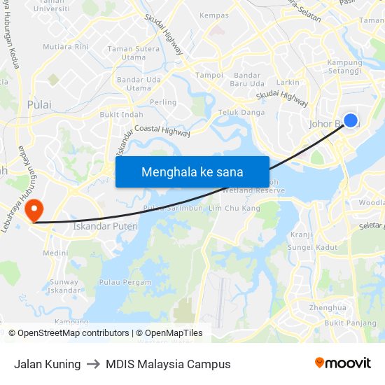 Jalan Kuning to MDIS Malaysia Campus map