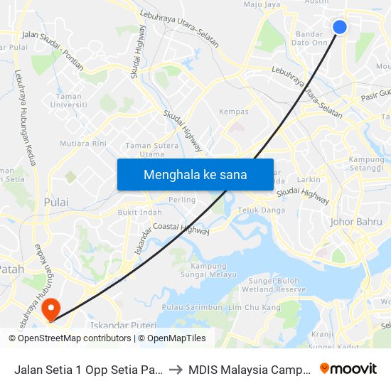 Jalan Setia 1 Opp Setia Park to MDIS Malaysia Campus map