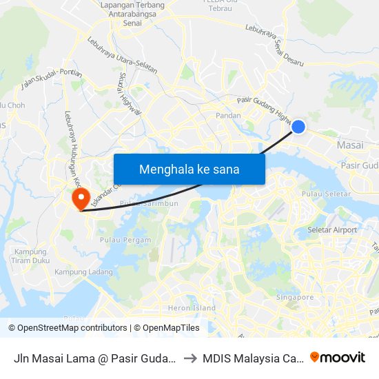 Jln Masai Lama @ Pasir Gudang Hgwy to MDIS Malaysia Campus map