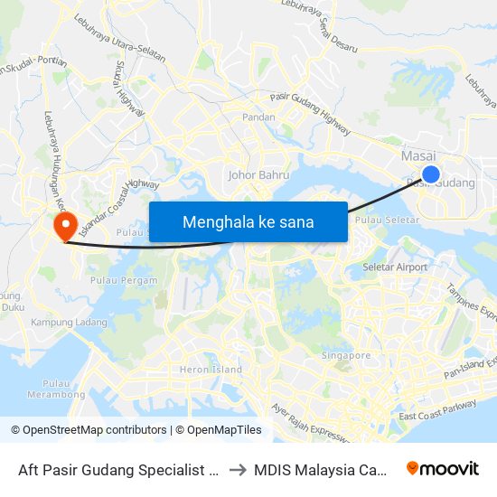 Aft Kpj Pasir Gudang to MDIS Malaysia Campus map