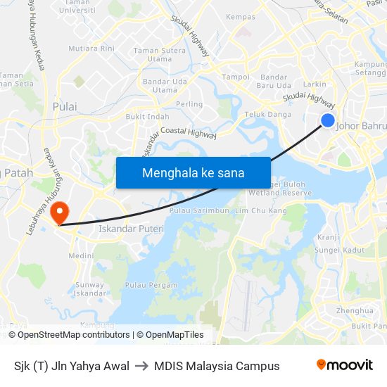 Sjk (T) Jln Yahya Awal to MDIS Malaysia Campus map