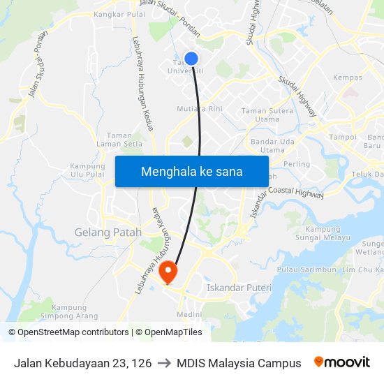 Jalan Kebudayaan 23, 126 to MDIS Malaysia Campus map