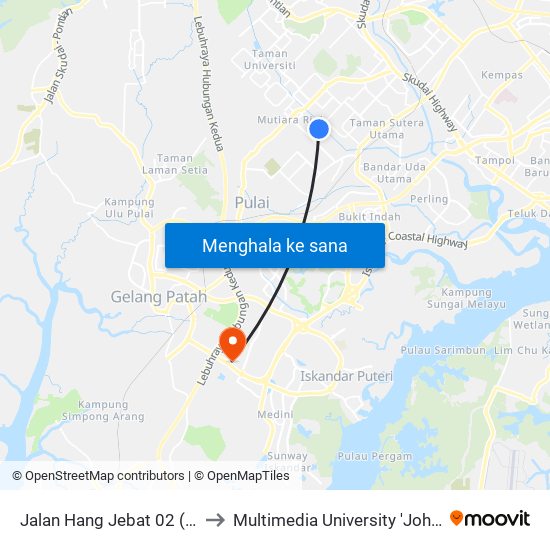 7 Eleven Sri Orkid to Multimedia University 'Johor Campus' map