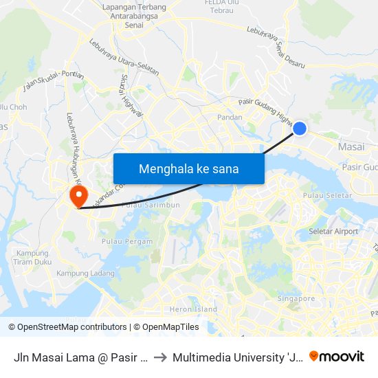 Jln Masai Lama @ Pasir Gudang Hgwy to Multimedia University 'Johor Campus' map