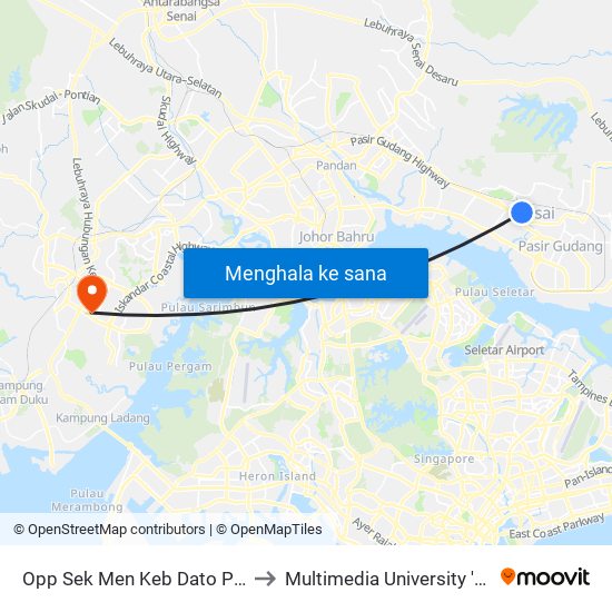 Opp Sek Men Keb Dato Penggawa Timur to Multimedia University 'Johor Campus' map