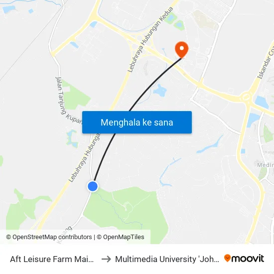 Aft Leisure Farm Main Entrance to Multimedia University 'Johor Campus' map