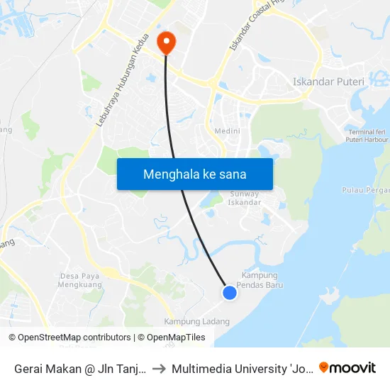 Opp Sekolah Kebangsaan Pendas Laut to Multimedia University 'Johor Campus' map