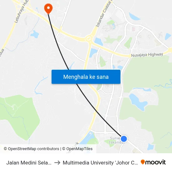 Jalan Medini Selatan 7 to Multimedia University 'Johor Campus' map