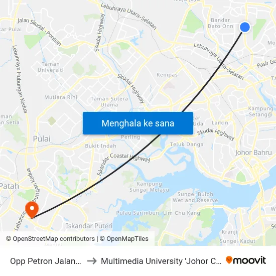 Opp Petron Jalan Daya to Multimedia University 'Johor Campus' map
