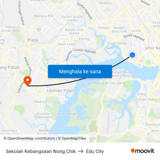 Sekolah Kebangsaan Nong Chik to Edu City map