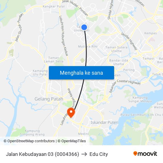 Jalan Kebudayaan 03 (0004366) to Edu City map