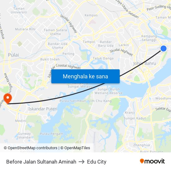 Taman Iskandar to Edu City map