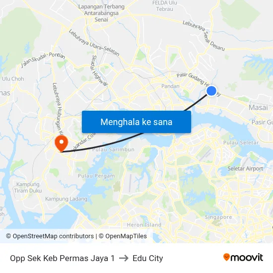 Opp Sek Keb Permas Jaya 1 to Edu City map