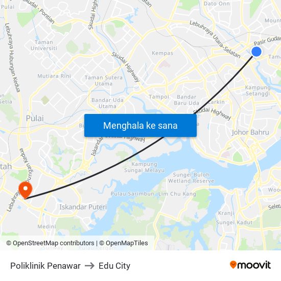 Poliklinik Penawar to Edu City map