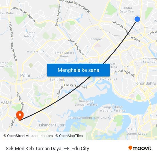 Smk Taman Daya to Edu City map