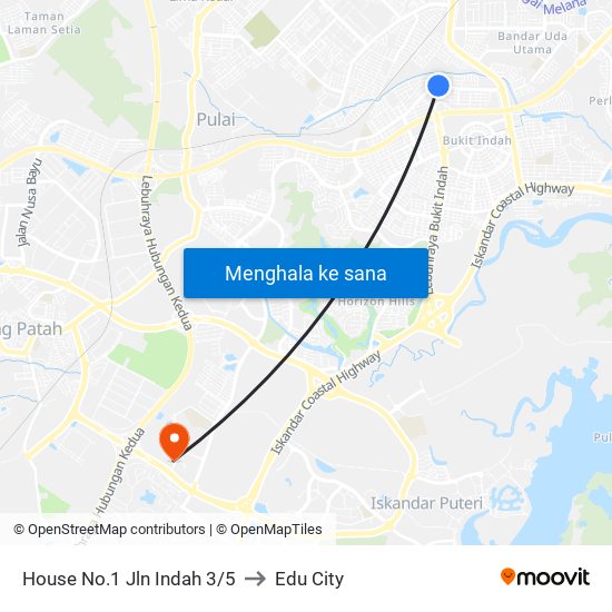 House No.1 Jln Indah 3/5 to Edu City map