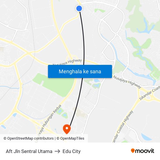 Aft Jln Sentral Utama to Edu City map