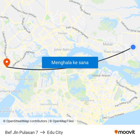 Bef Jln Pulasan 7 to Edu City map