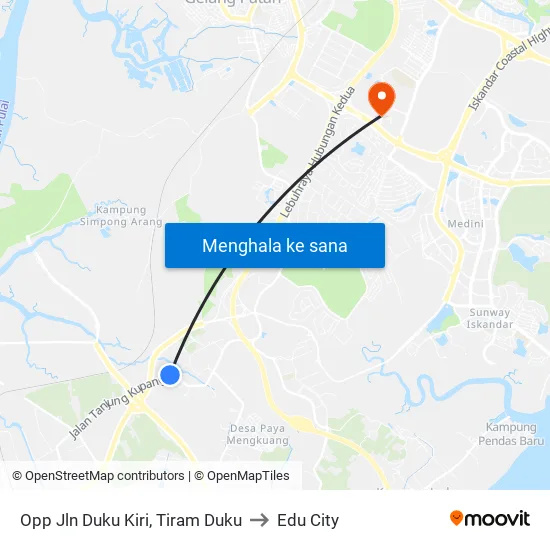 Opp Jln Duku Kiri, Tiram Duku to Edu City map