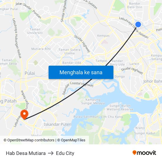 Hab Desa Mutiara to Edu City map