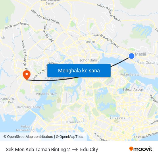 Sek Men Keb Taman Rinting 2 to Edu City map