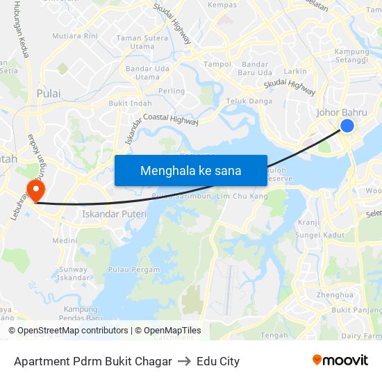 Apartment Pdrm Bukit Chagar to Edu City map