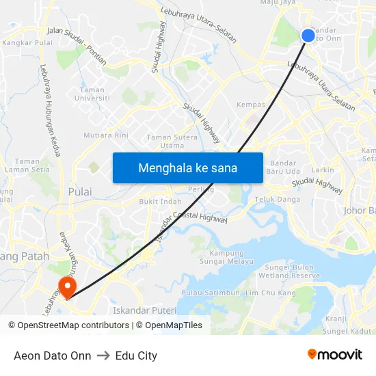 Aeon Dato Onn to Edu City map