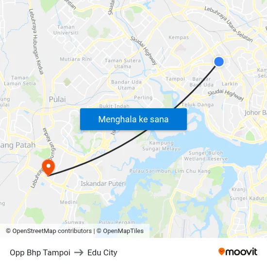 Opp Bhp Tampoi to Edu City map