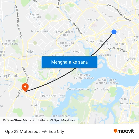 Opp 23 Motorspot to Edu City map