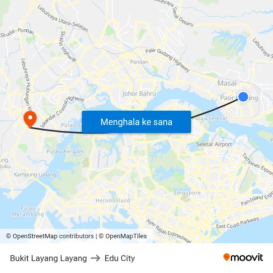 Bukit Layang Layang to Edu City map