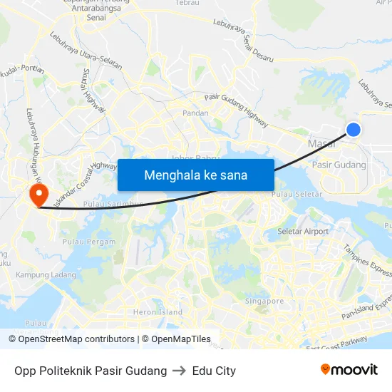 Opp Politeknik Pasir Gudang to Edu City map