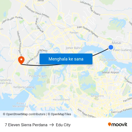 7 Eleven Sierra Perdana to Edu City map