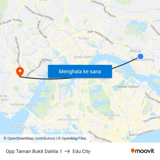 Opp Taman Bukit Dahlia 1 to Edu City map