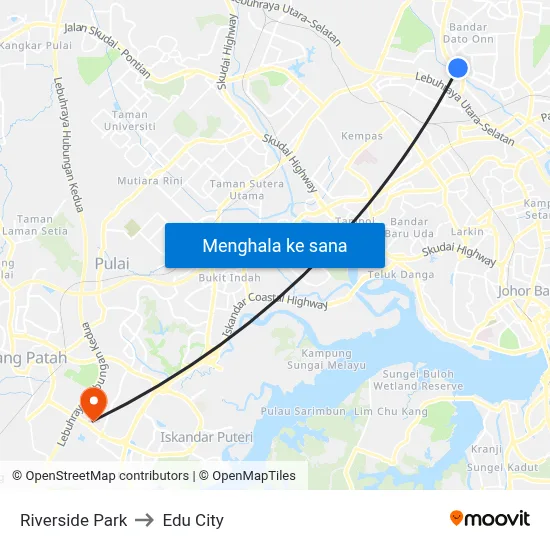 Riverside Park to Edu City map