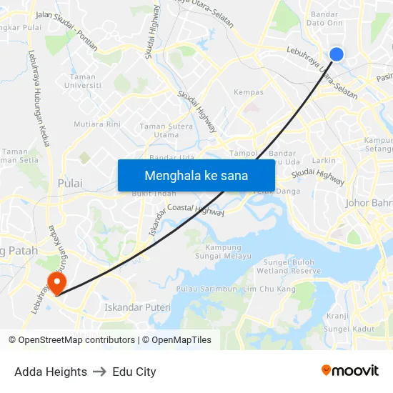 Adda Heights to Edu City map