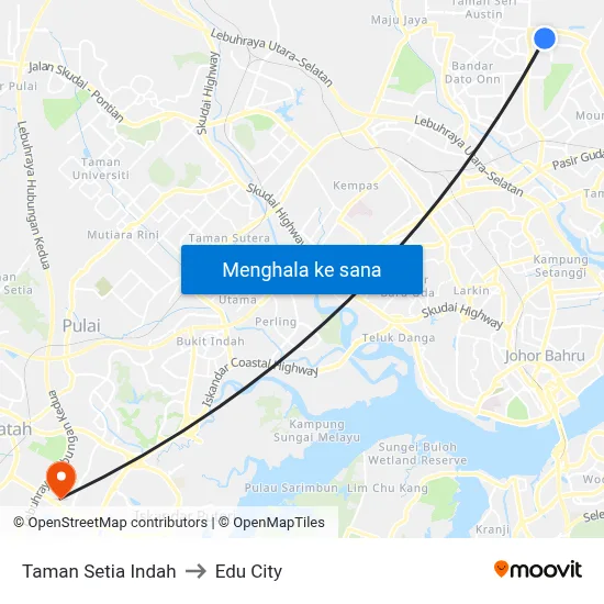 Taman Setia Indah to Edu City map