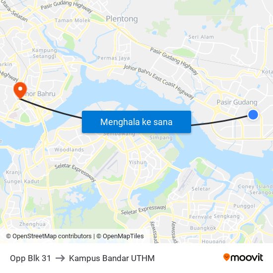 Opp Blk 31 to Kampus Bandar UTHM map