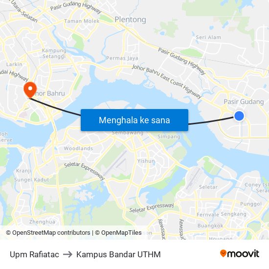 Upm Rafiatac to Kampus Bandar UTHM map