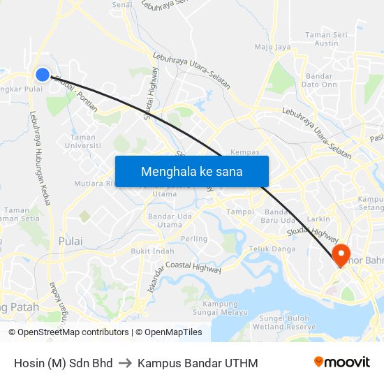 Hosin (M) Sdn Bhd to Kampus Bandar UTHM map