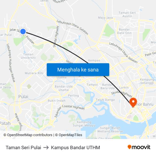 Jalan Meranti 2 Shophouses to Kampus Bandar UTHM map