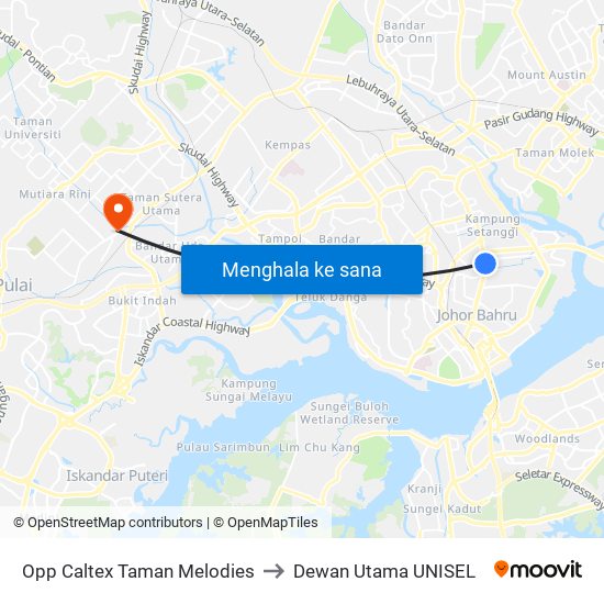 Aft Jalan Sutera to Dewan Utama UNISEL map