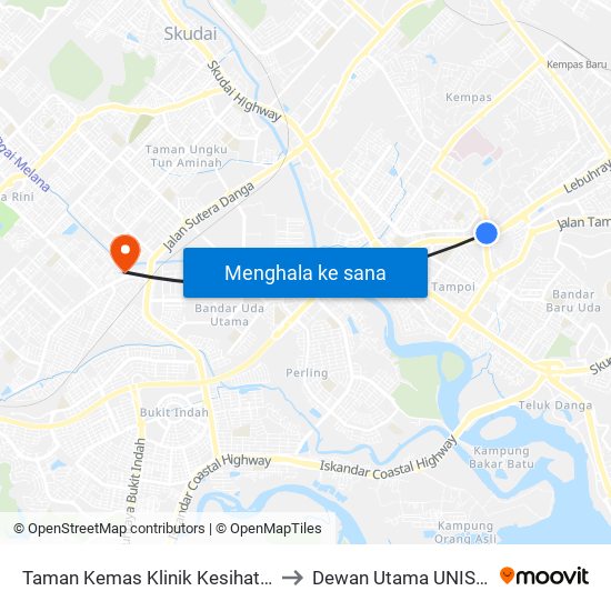 Taman Kemas Klinik Kesihatan to Dewan Utama UNISEL map