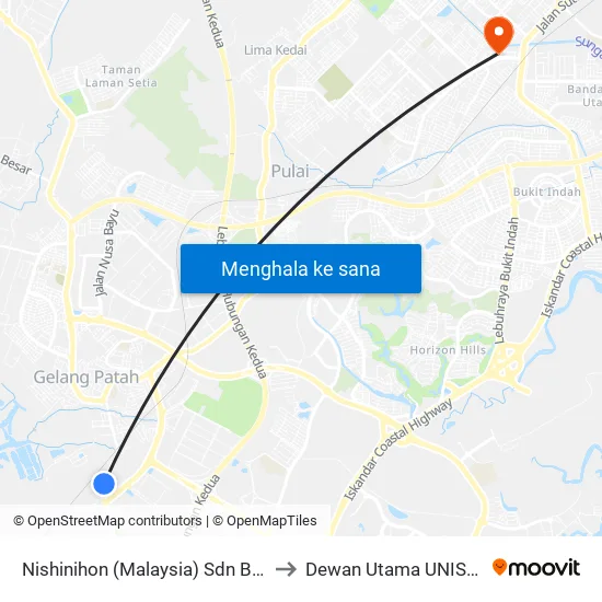 Nishinihon (Malaysia) Sdn Bhd to Dewan Utama UNISEL map